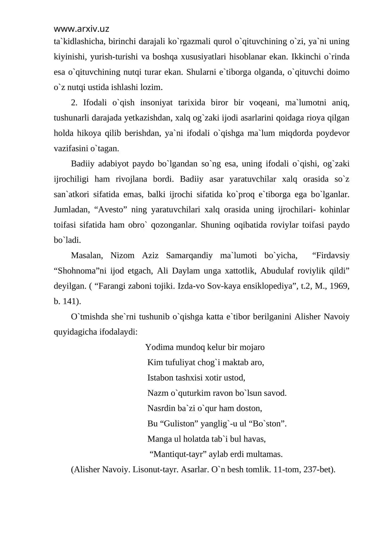 Ifodali o'qish metodikasi 3