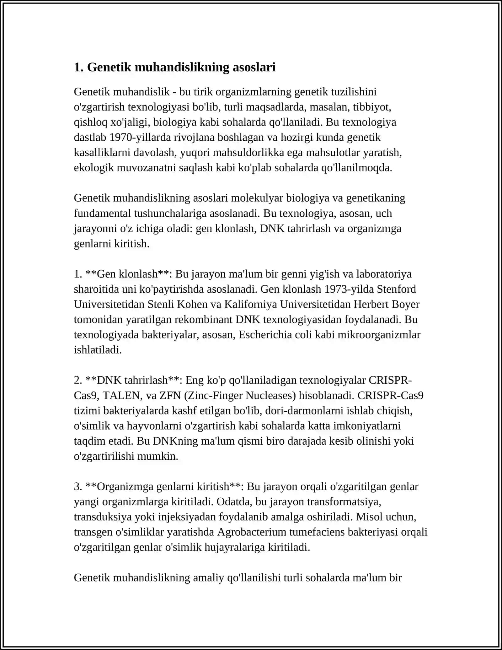 MIKROORGANIZMLAR YORDAMIDA TRANSGEN OQSILLAR OLISH TEXNOLOGIYASI 3