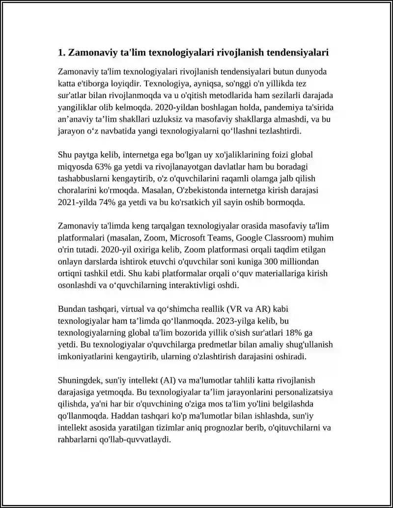 Zamonaviy ta'lim texnologiyalari rivojlanish tendensiyalari 3