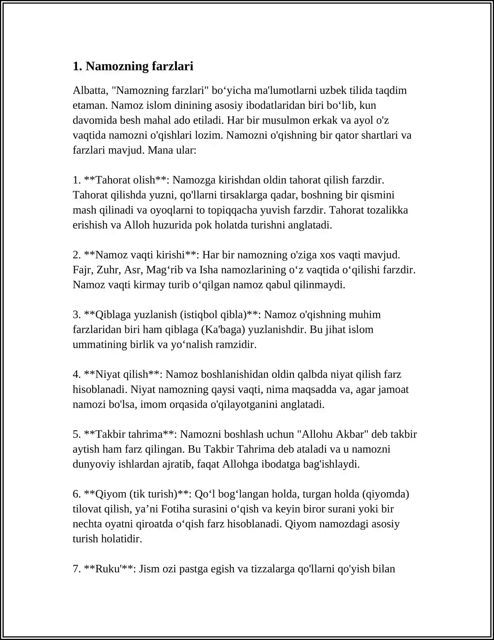 NAMOZ SHARTLARI AZON VA TAKBIR 3