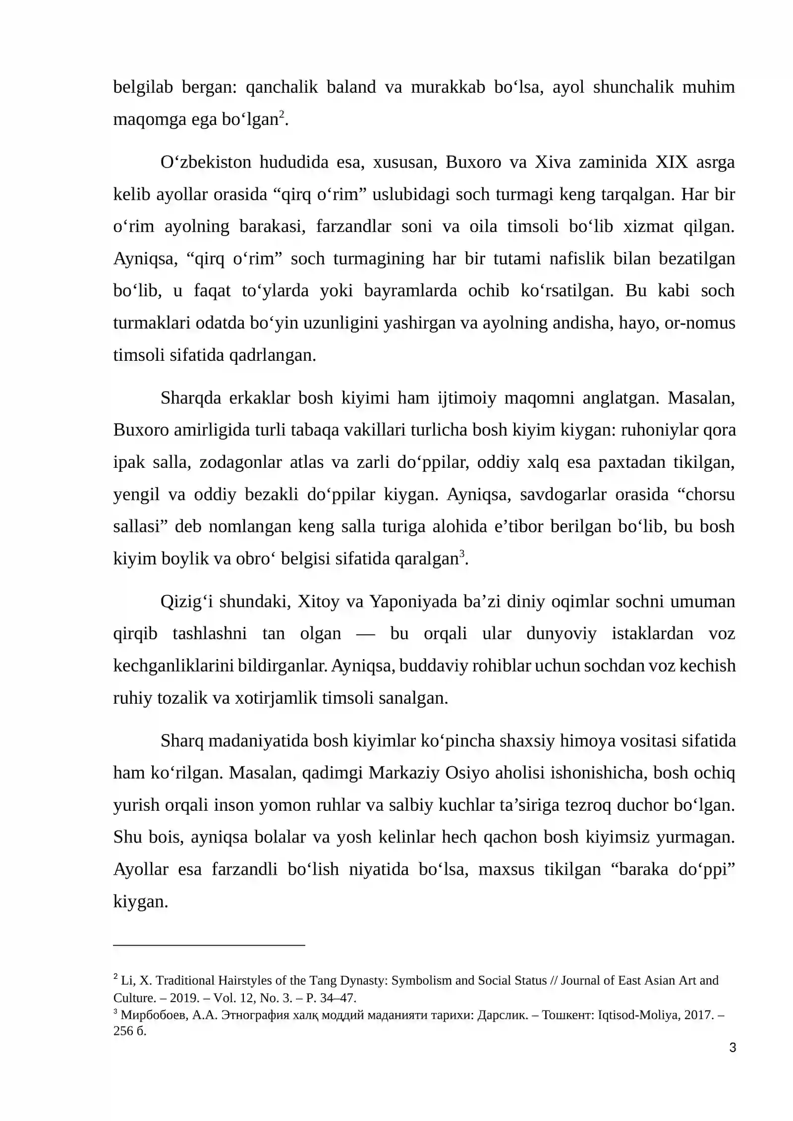 SHARQ SOCH TURMAGI VA BOSH KIYIMLARINING MILLIY XUSUSIYATLARI 3