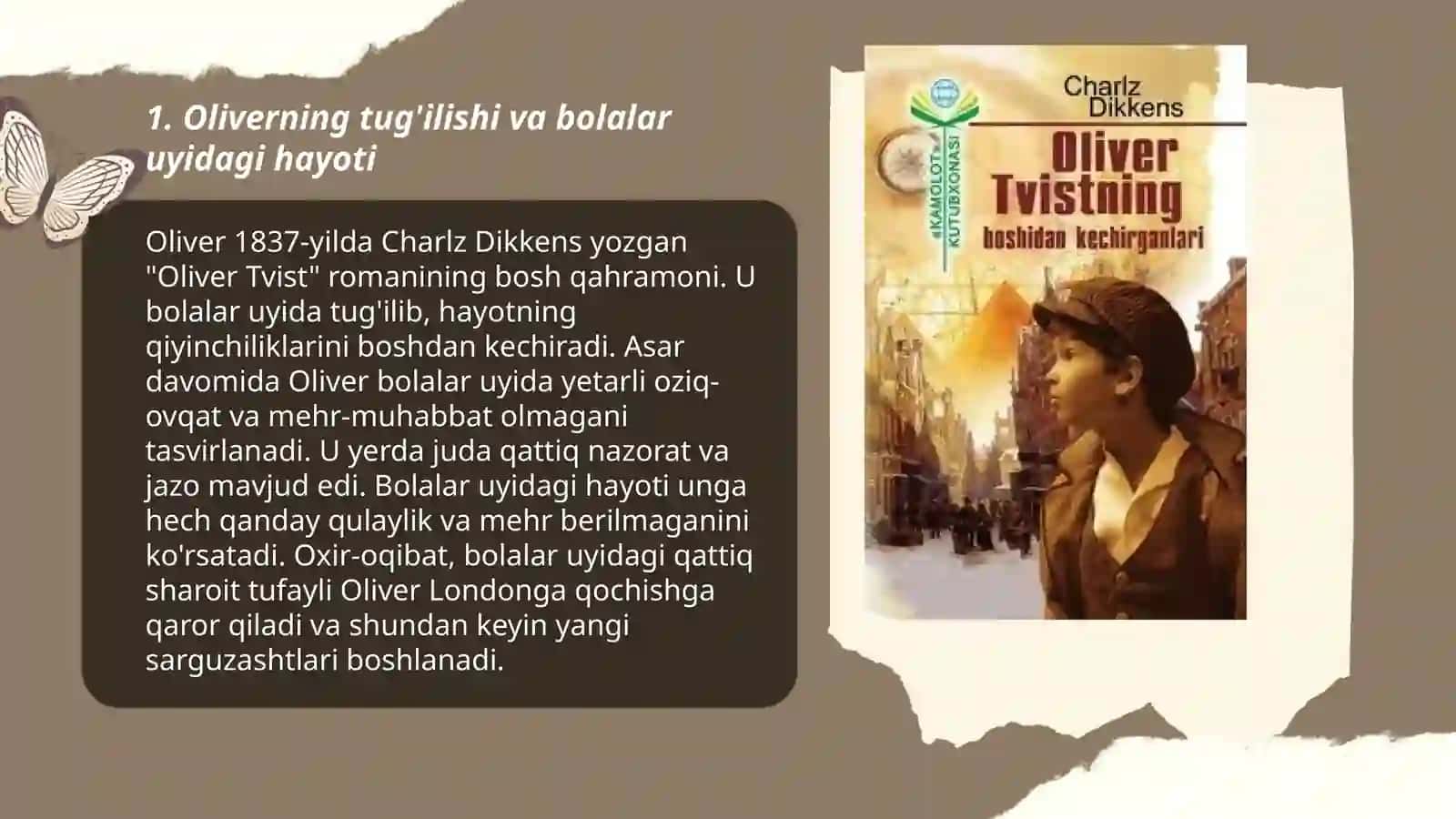 "Oliver Tvistning boshidan kechirganlari" asari 3