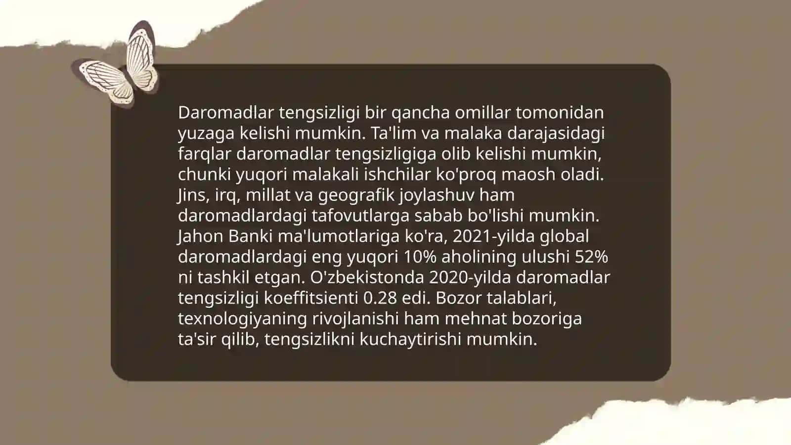 Daromadlar Tengsizligi va Qashshoqlik 3
