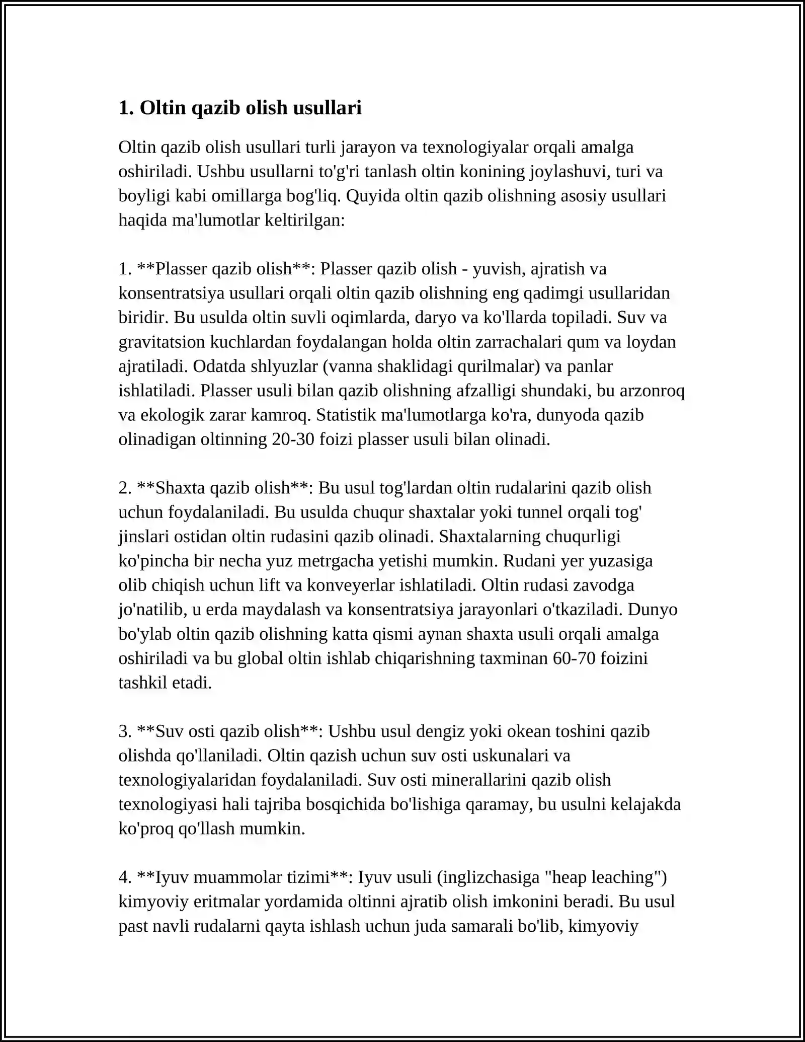 OLTIN ISHLAB CHIQARISH TEXNOLOGIYASI 3