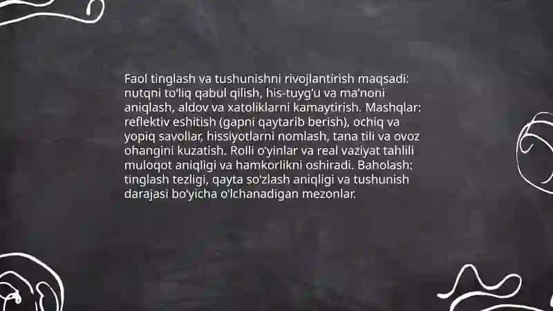 Shaxslararo muloqatchanlik koʻnikmalarini hosil qilish uchun tashkil etiladigan treninglar 3