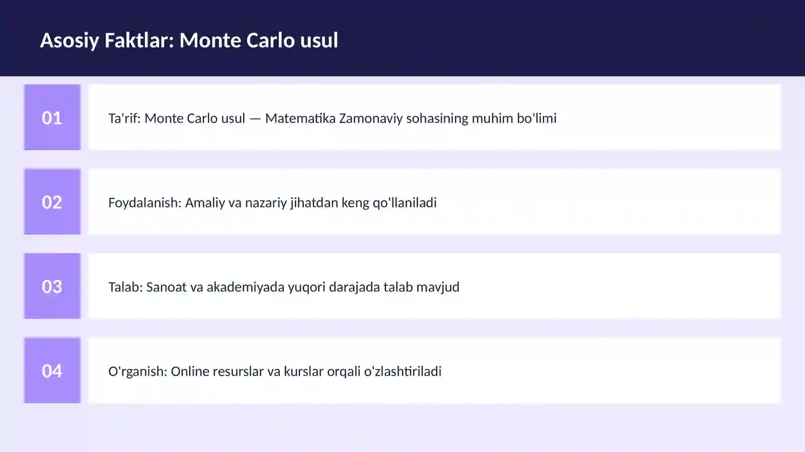 Monte Carlo usul 3
