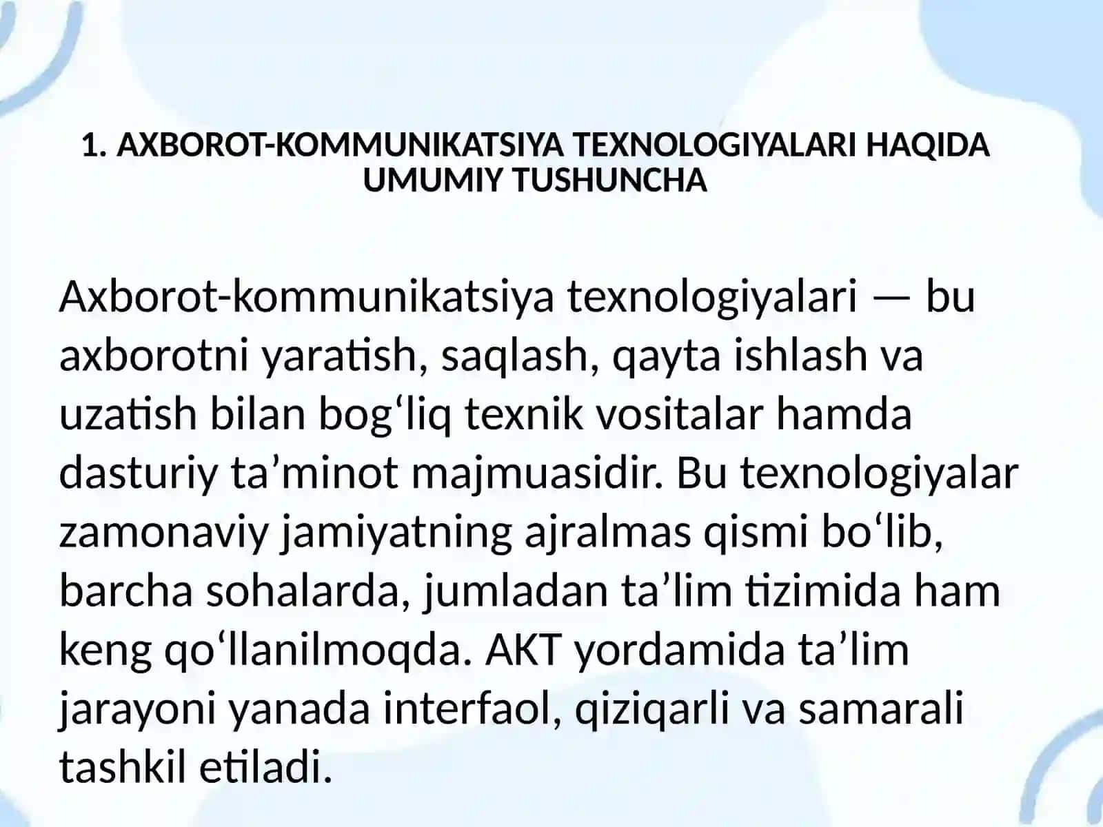 MAKTABDA O‘QUVCHILAR NUTQINI O‘STIRISH, BILIMINI NAZORAT QILISH METODIKASI 3
