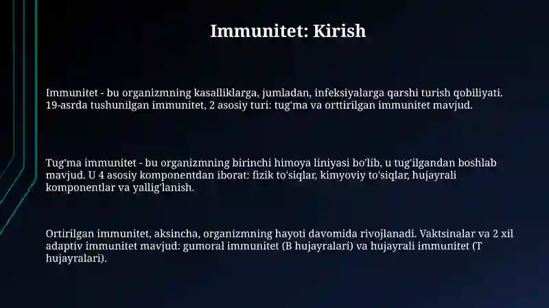 Immunitet va uning turlari 3