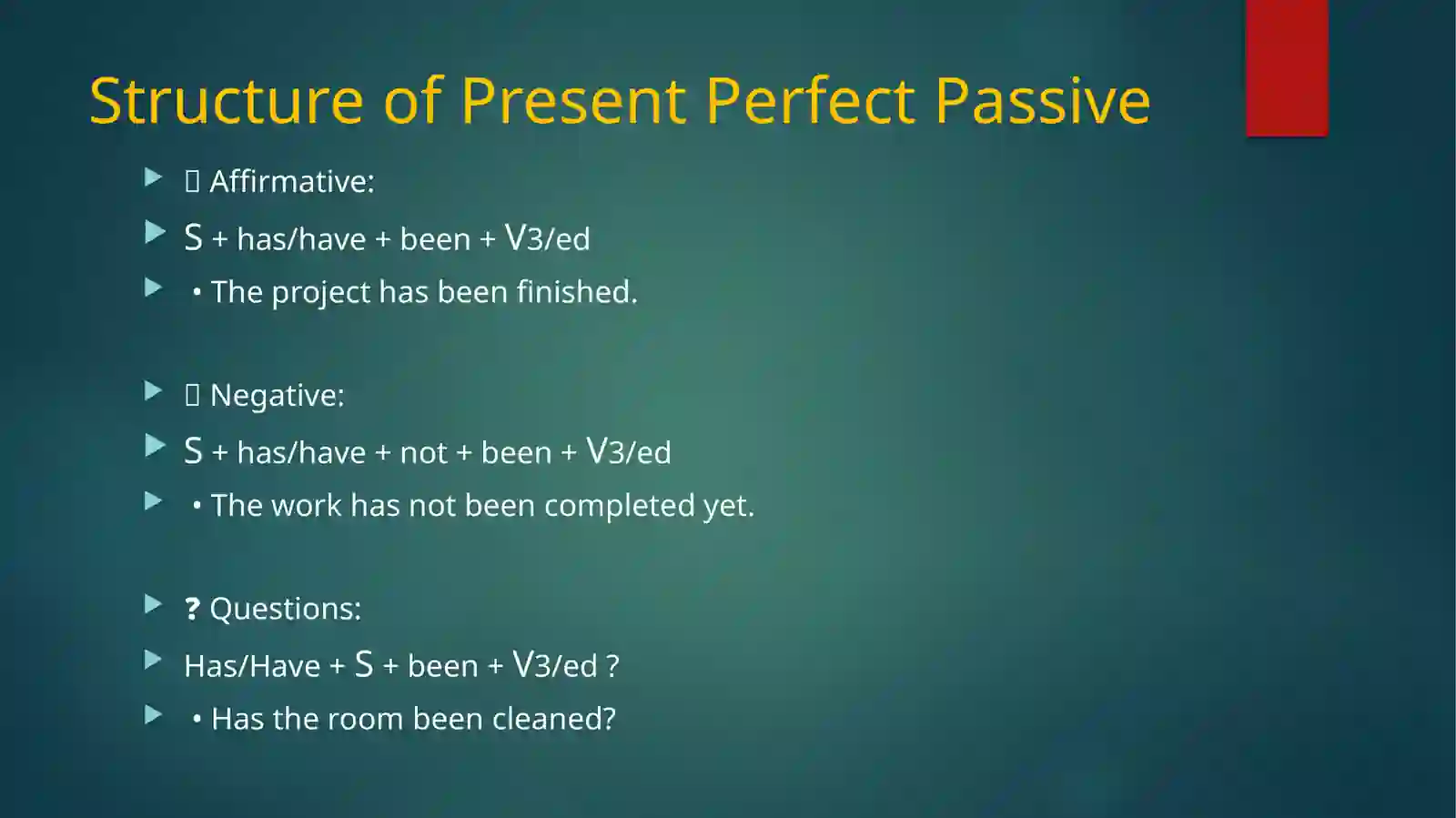 Present Perfect Passive 3