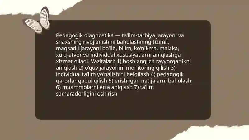 Pedagogik diagnostikasi 3