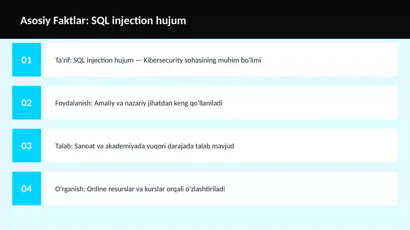 SQL injection hujum 3