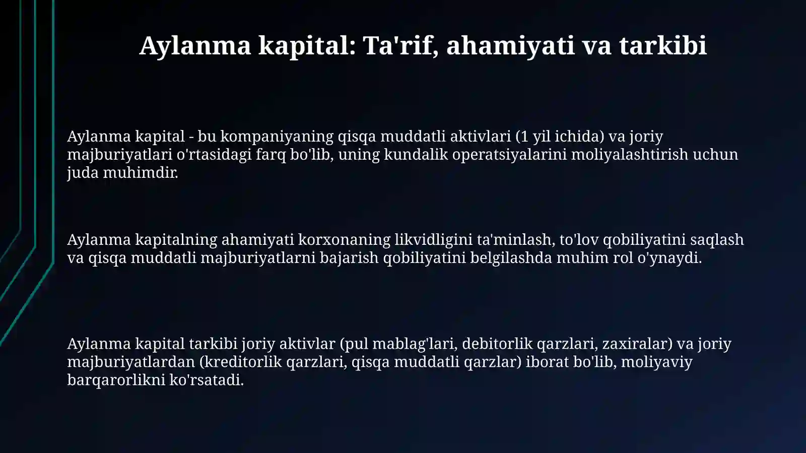 Aylanma kapital 3