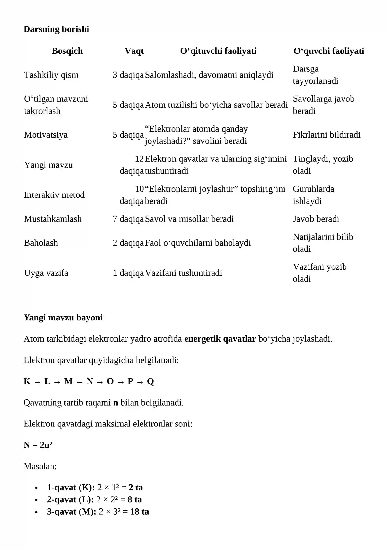 Atom Elektron Qavatlarining Tuzilishi 3