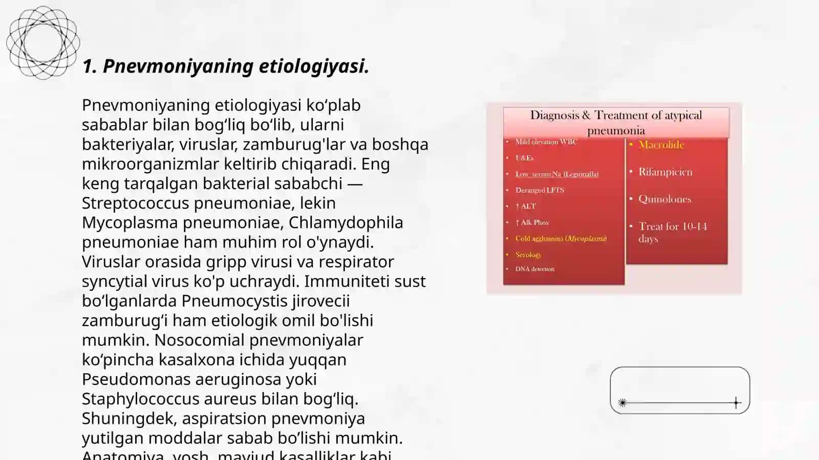 Pnevmoniya etiologiyasi, klassifikatsiyasi 3
