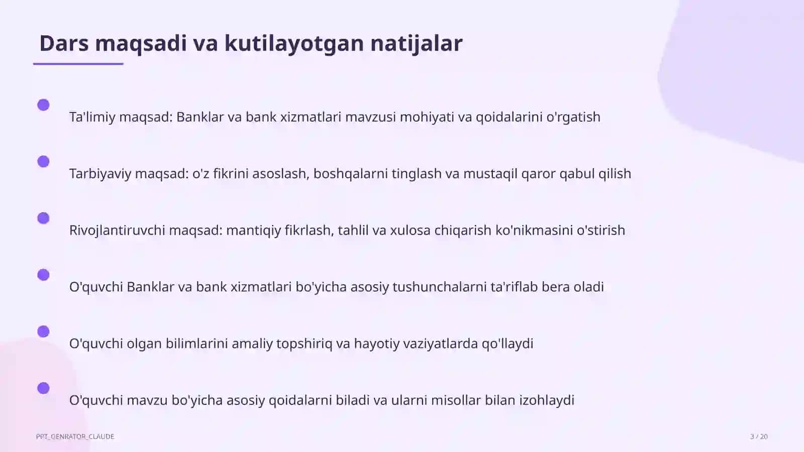 Banklar va bank xizmatlari (10-sinf) 3