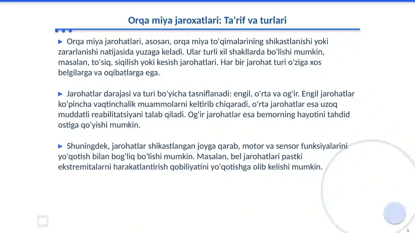 Orqa miya jaroxatlari 3