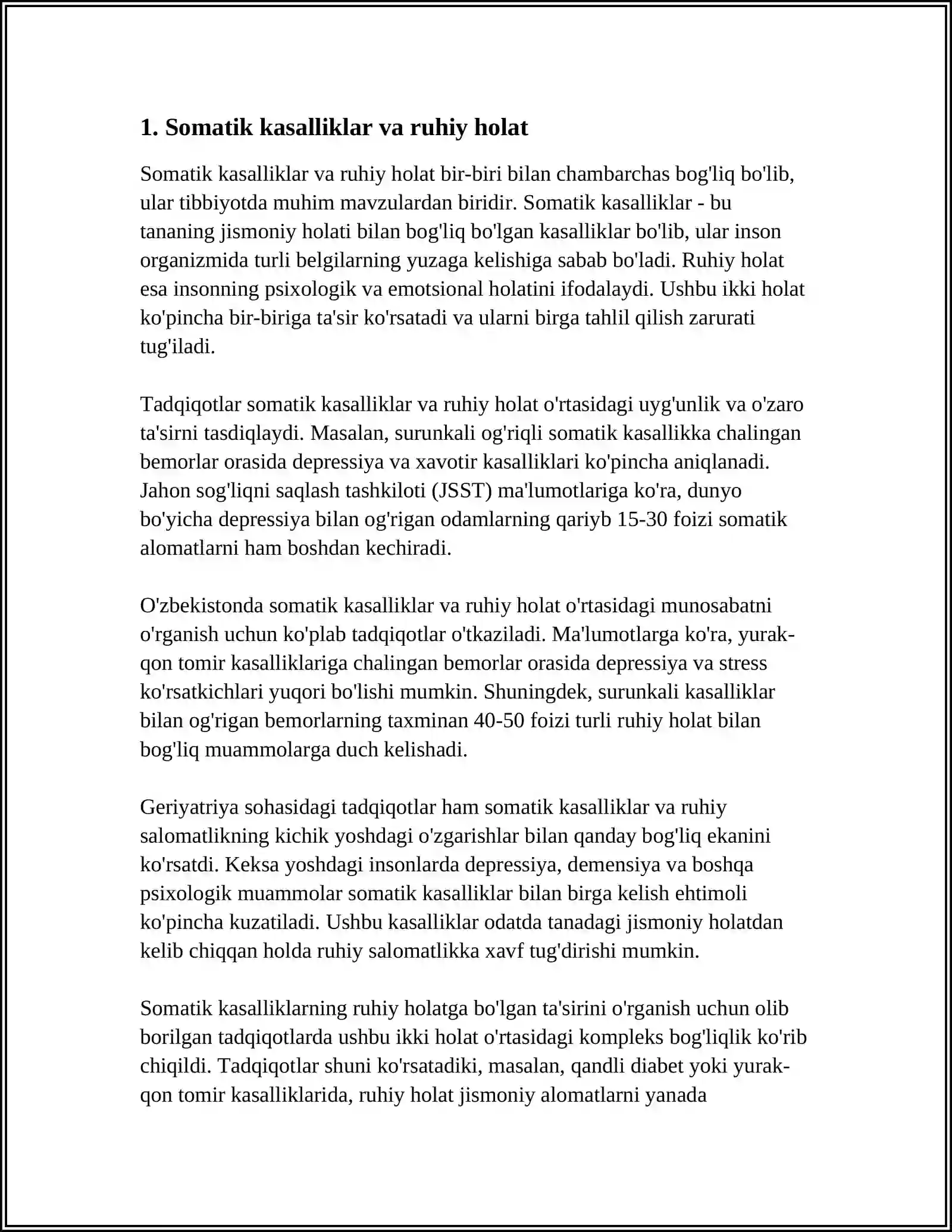 SOMATAPSIXIK KASALLIKLARDA BEMOR PSIXOLOGIYASI 3