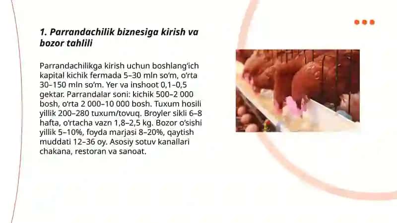 Parrandachilik biznesiga kirish va bozor tahlili 3