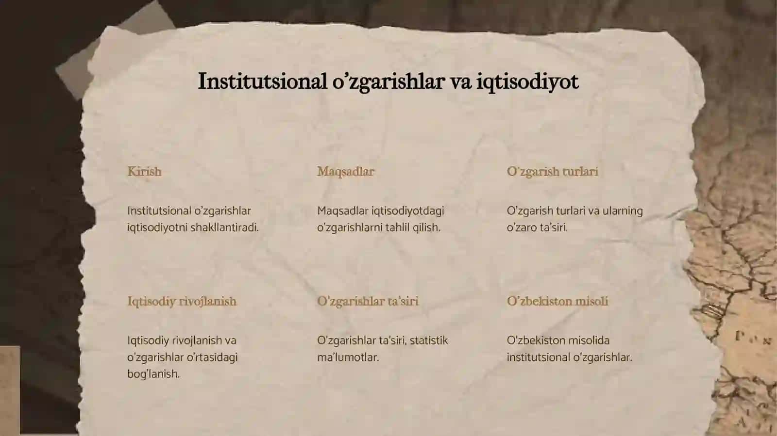INSTITUTSIYA O`ZGARISHLAR VA IQTISODIYOTDA TARKIBIY O`ZGARISHLAR 3