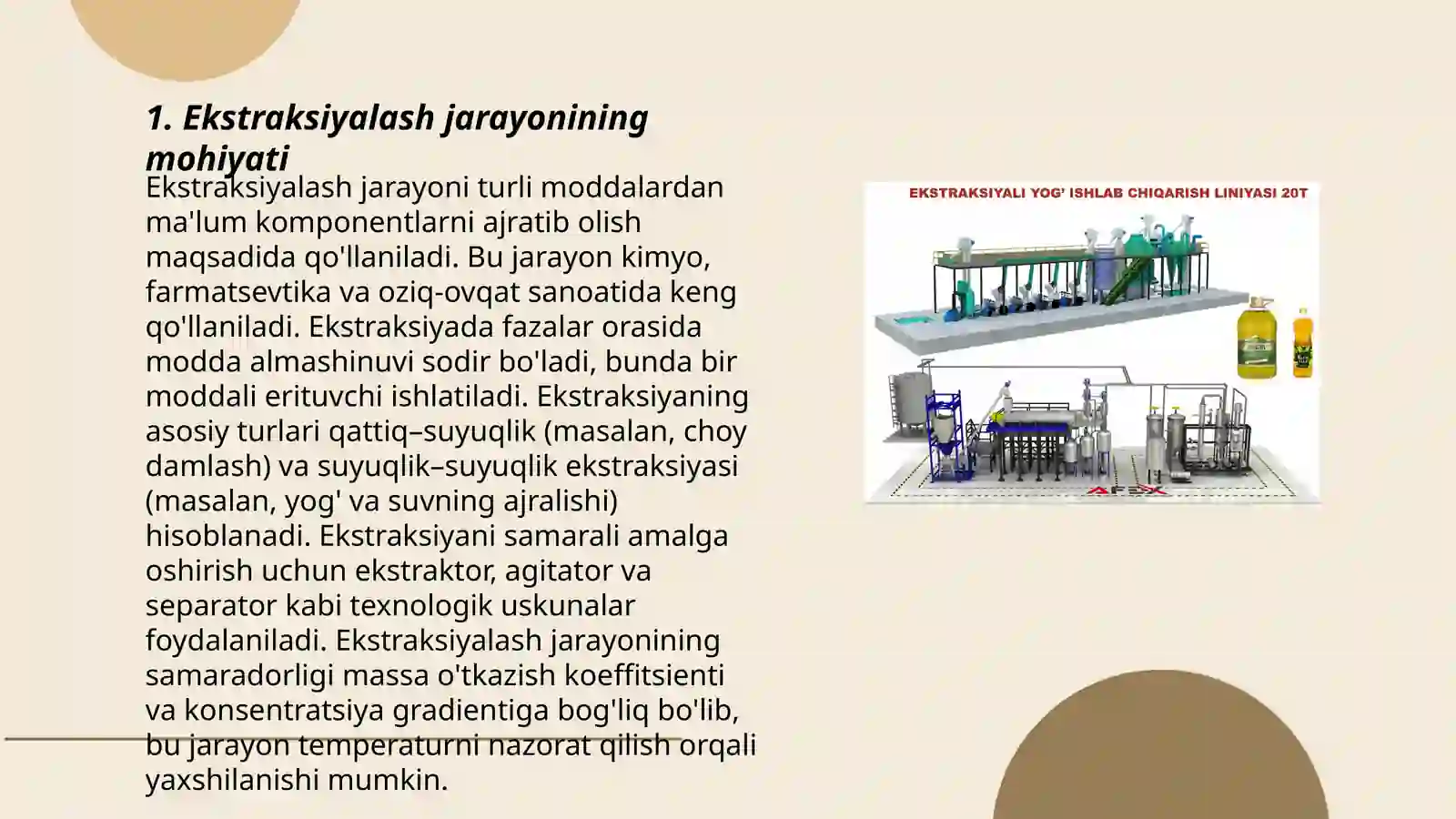 Ekstraksiyalash jarayoni 3