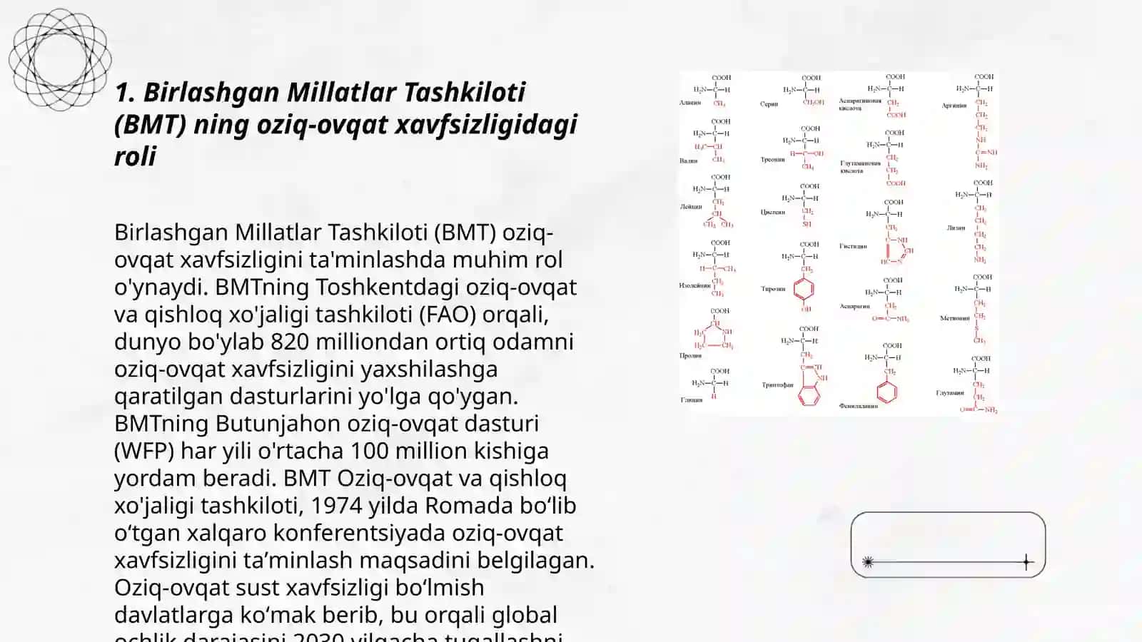Oziq-ovqat xavfsizligida xalqaro tashkilotlar tutgan oʻrni 3