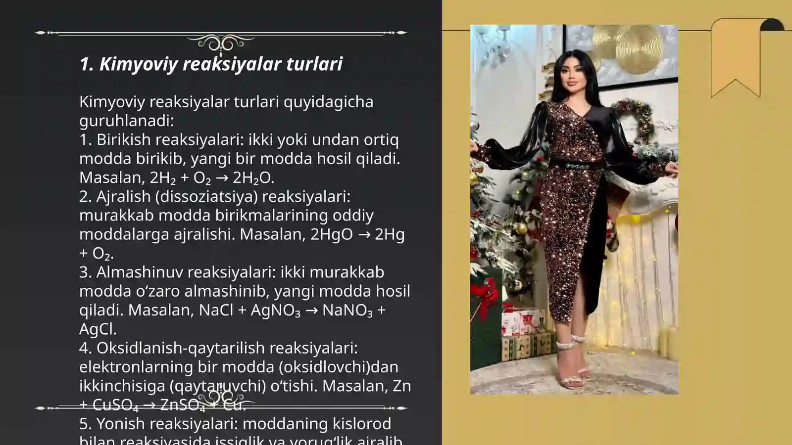 Kimyoviy reaksiyalar 3