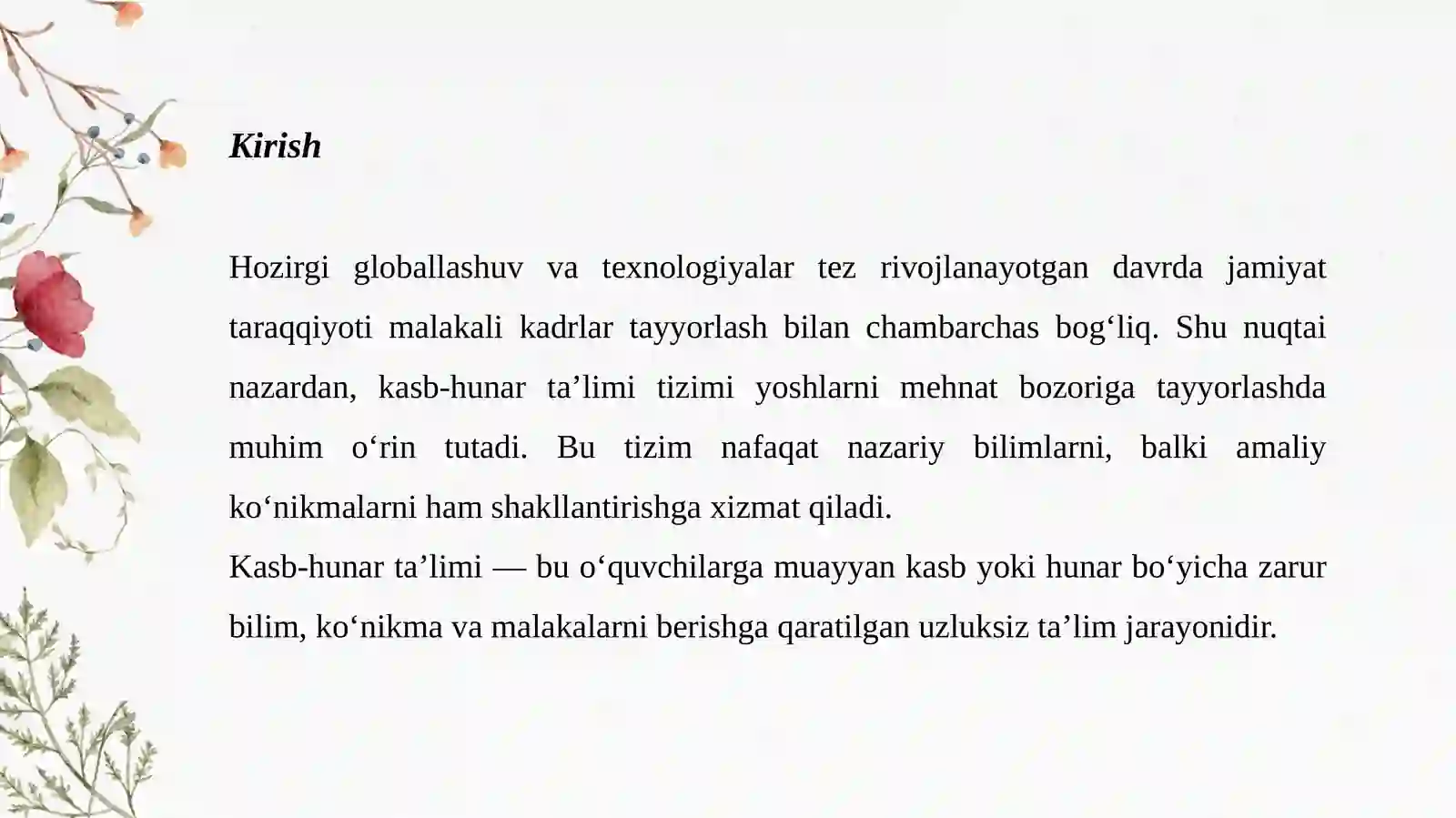 Kasb-hunar ta'limi tizimi 3