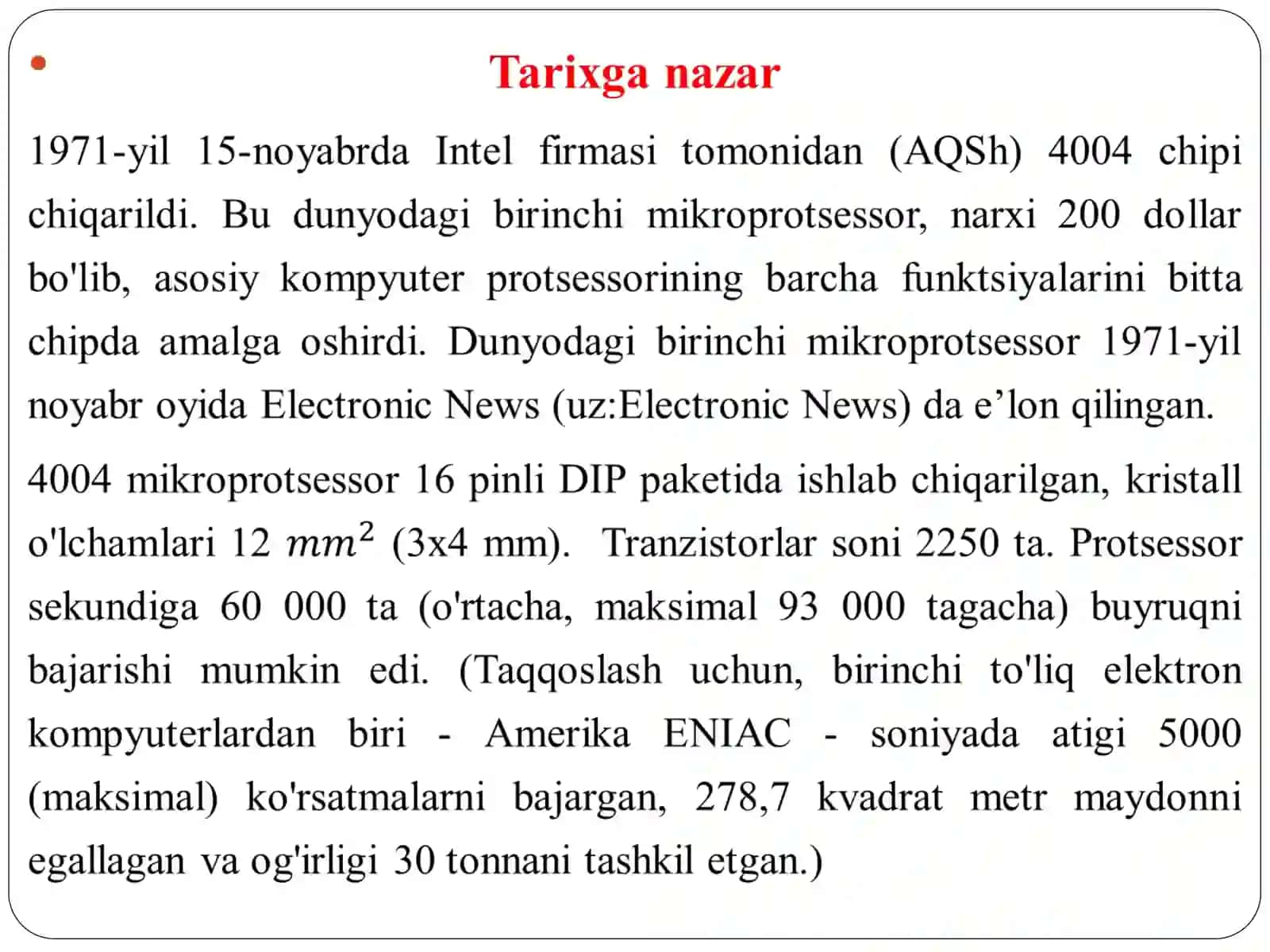 MIKROPROTSESSORLAR VA ULARNING TURLARI 3