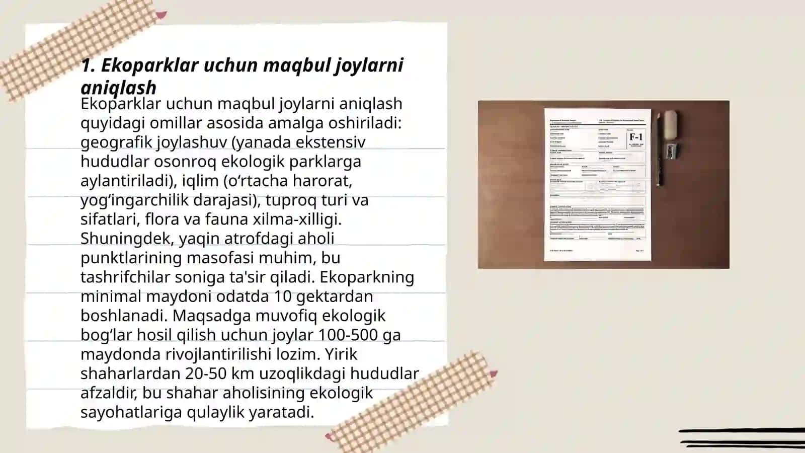 Ekoparklar uchun maqbul joylarni aniqlash 3