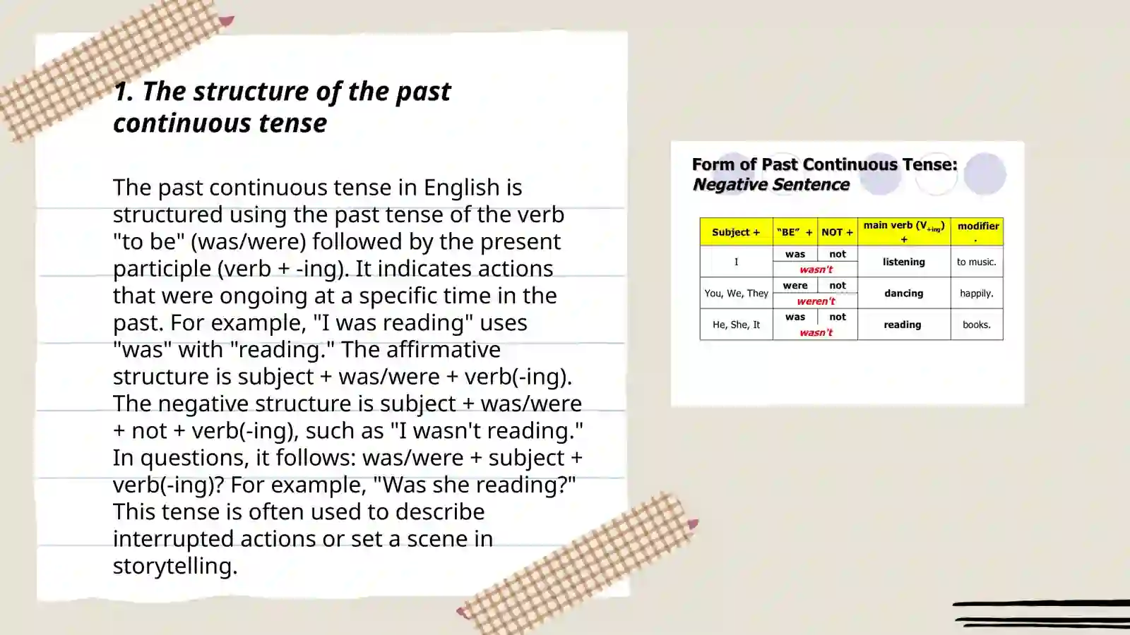 Past Continuous 3