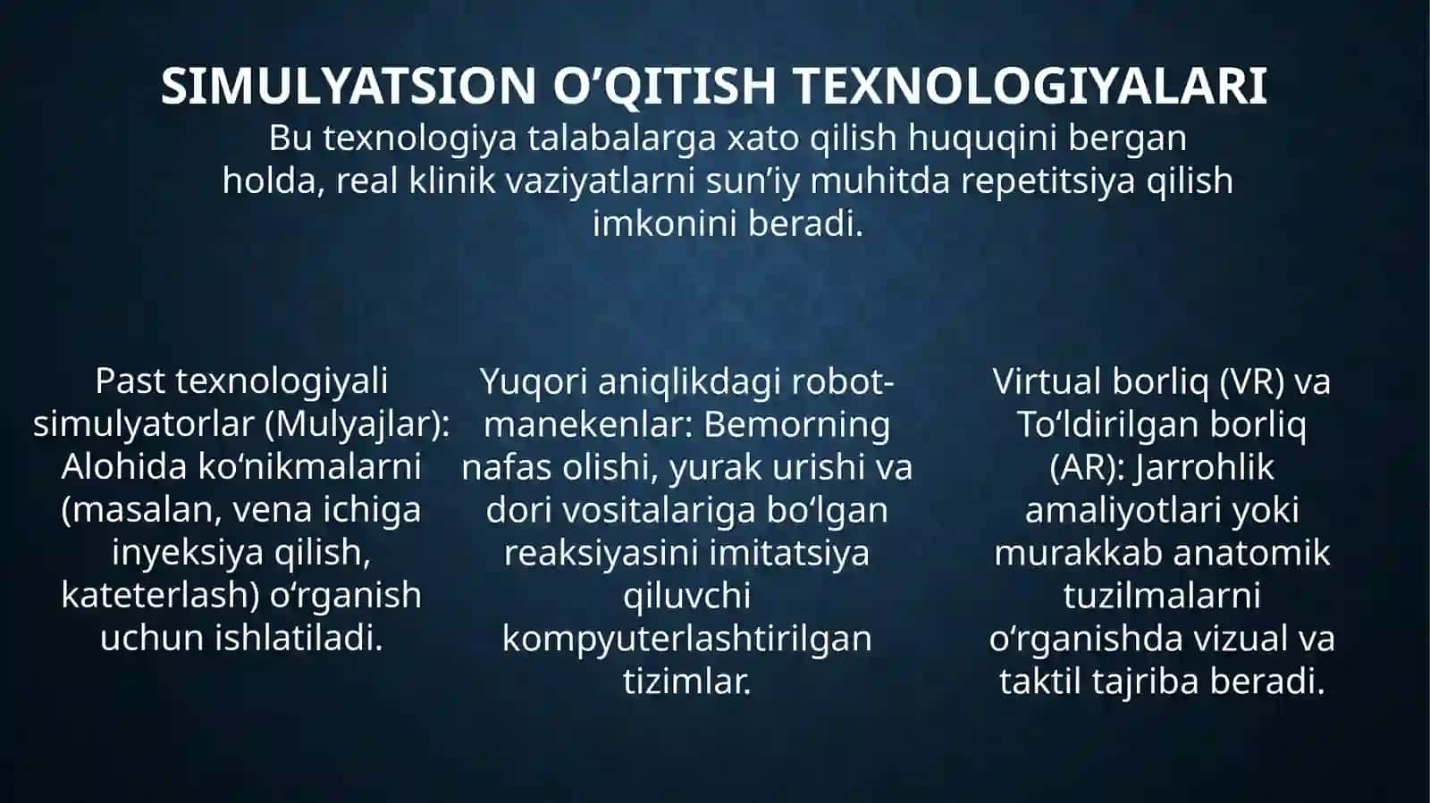 Tibbiy ta’limda klinik ko’nik malarni shakllantirishning zamonaviy texnologiyalari 3