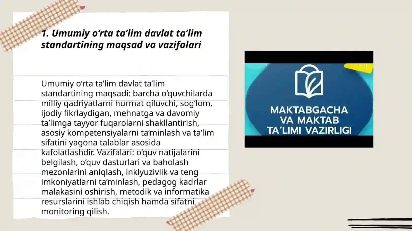 Umumiy o‘rta ta’lim davlat ta’lim standartini oʻrganish 3