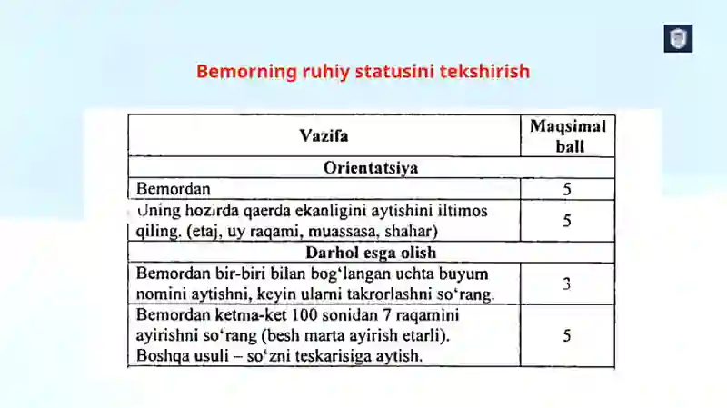 BEMORLARNING RUHIY HOLATI. DEPRESSIYA, SHOK, SUITSIDAL FIKRLASH 3