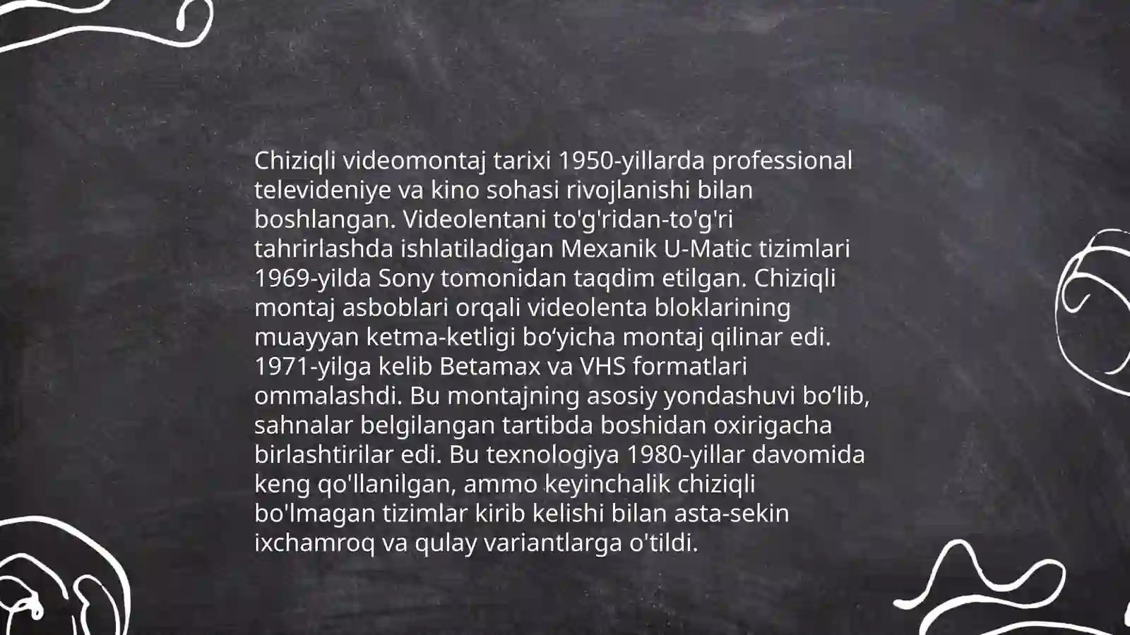 Chiziqli videomontaj 3