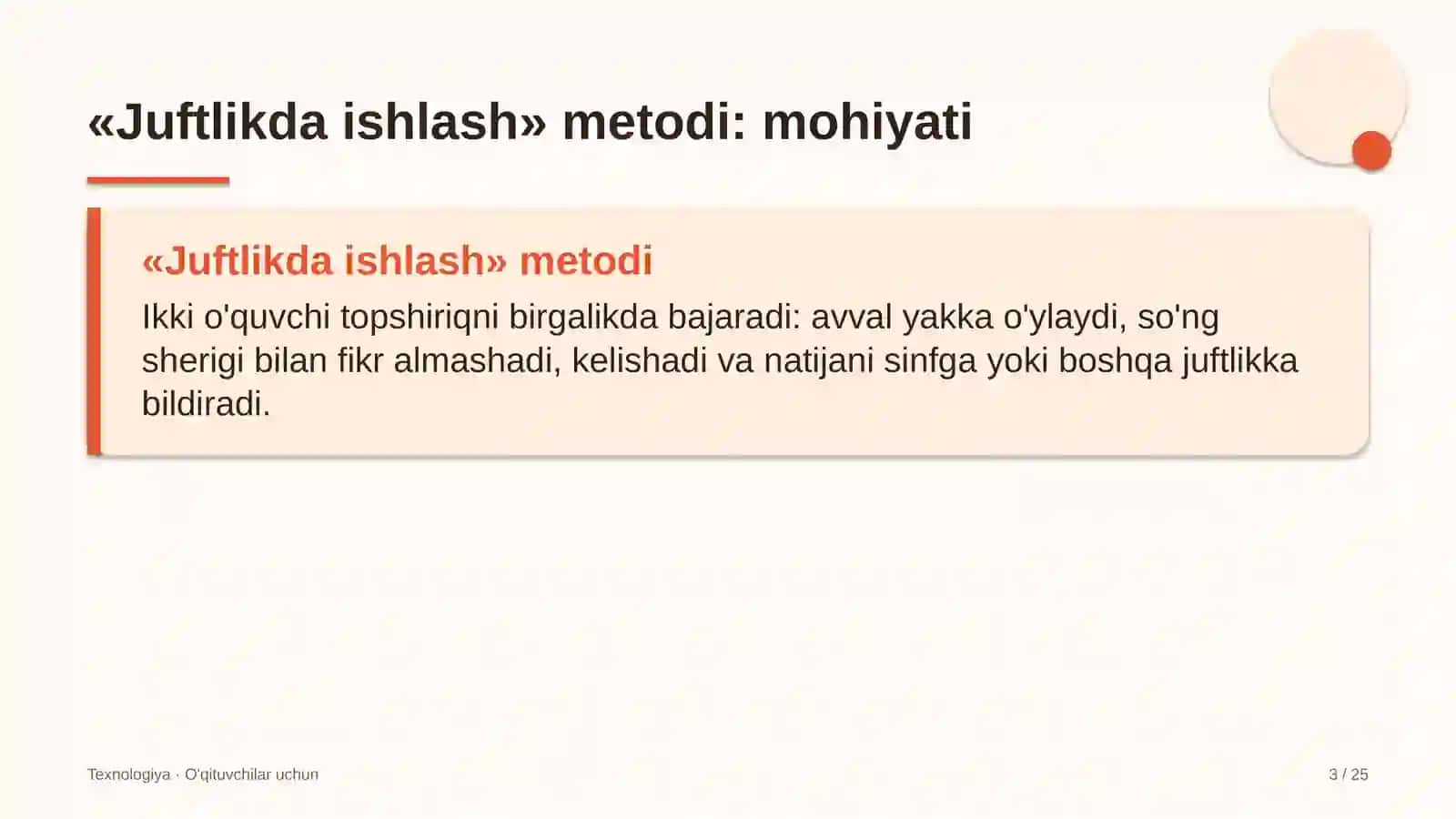 texnologiya darslarida juftlikda ishlash metodidan foydalanish 1384 3