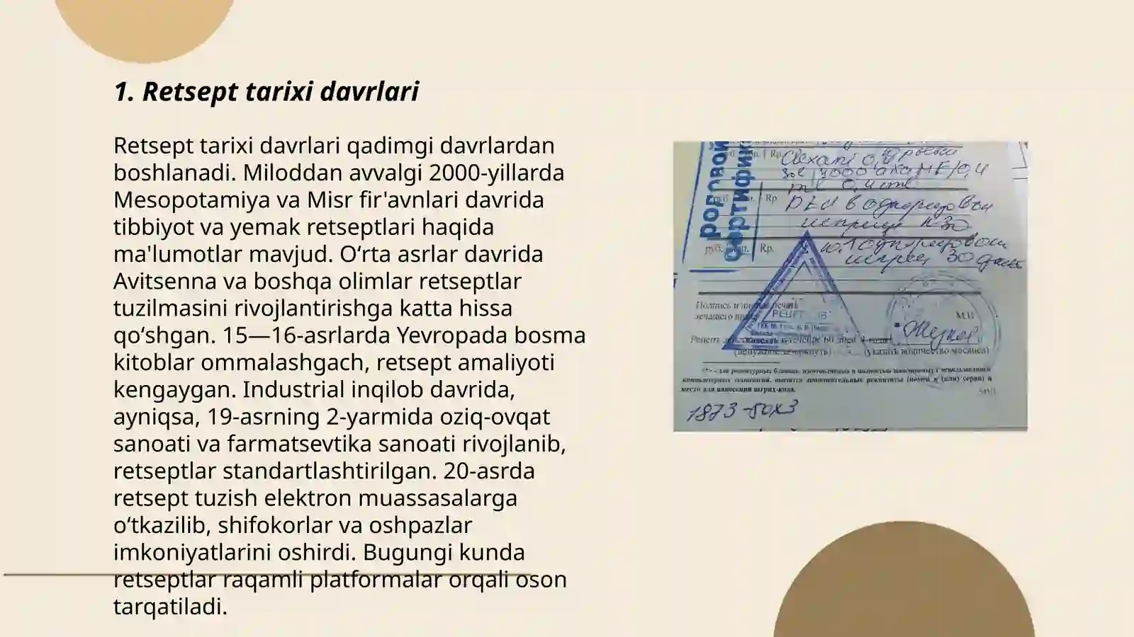 Retsept tarixi 3