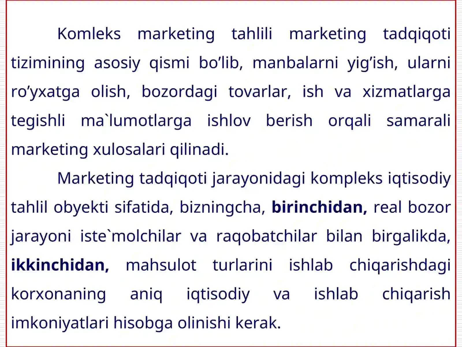 Xoʻjalik yurituvchi subyektlarning marketing faoliyatida tahlili 3