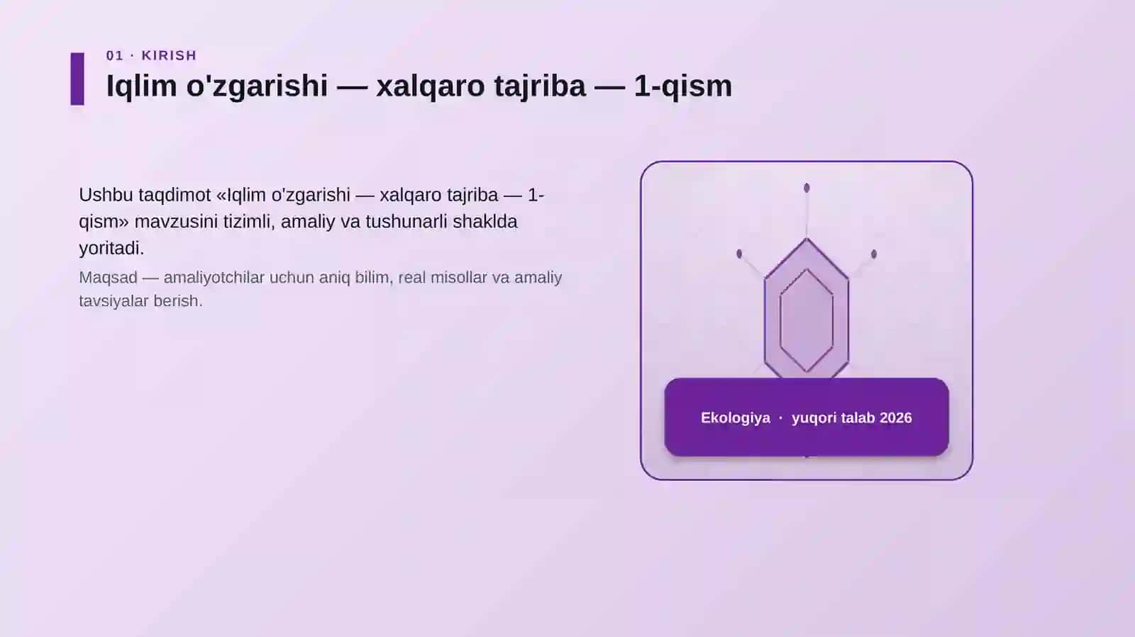 Iqlim o'zgarishi — xalqaro tajriba — 1-qism 3