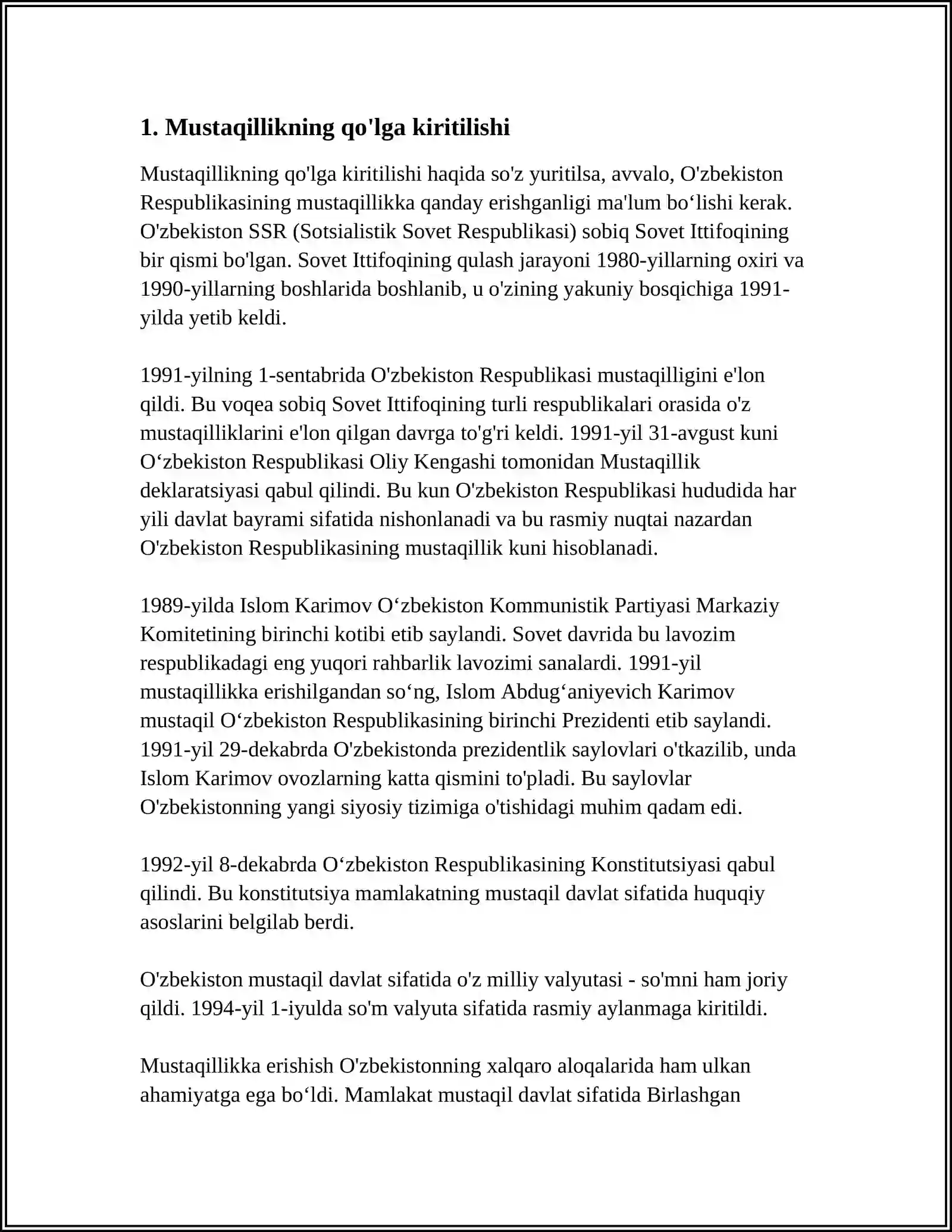 O'ZBEKISTON ENG YANGI TARIXI 3