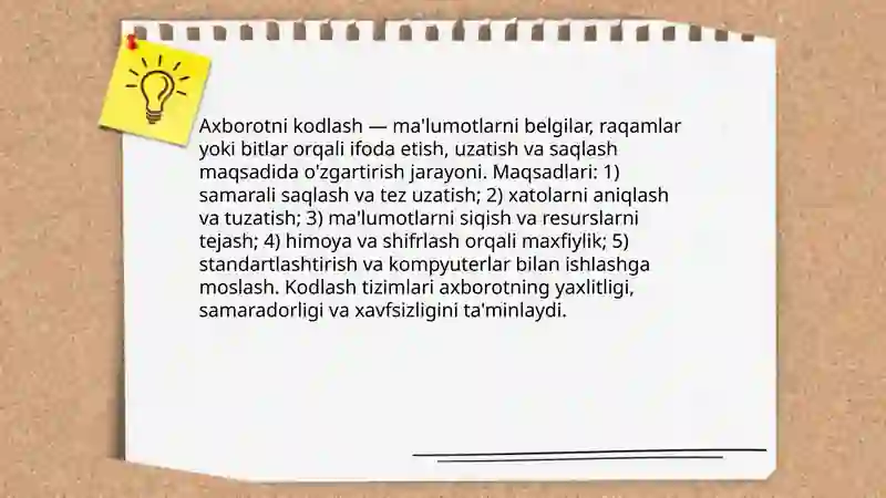Axborotni kodlash 3