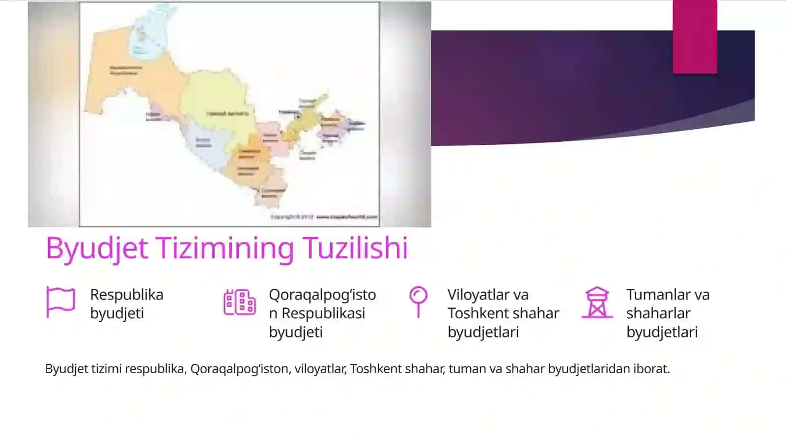O‘zbekiston Respublikasining Davlat Byudjeti Asosiy Tushunchalar 3