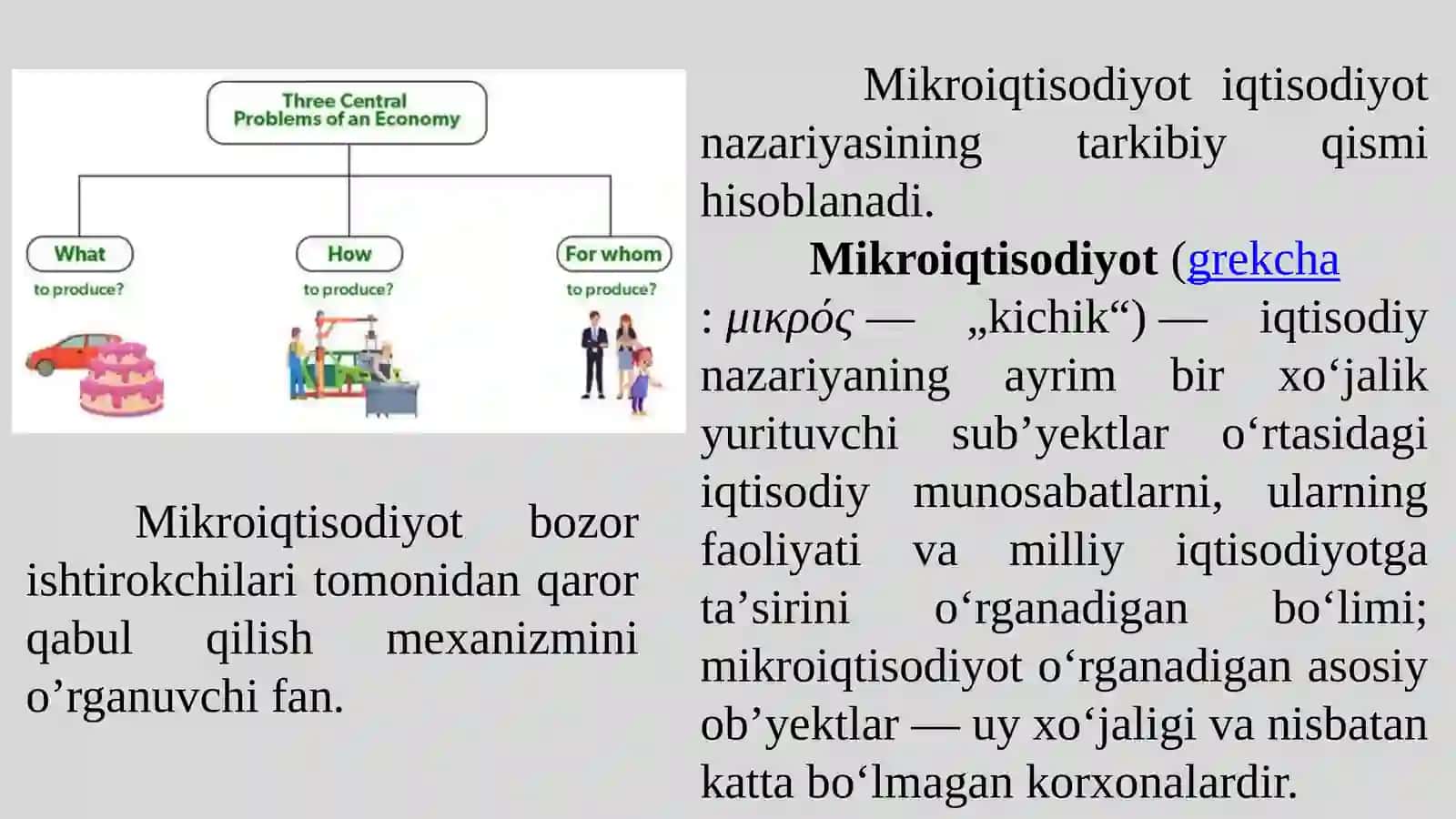 Mikroiqtisodiyotning mazmuni, maqsadi va vazifalari 3