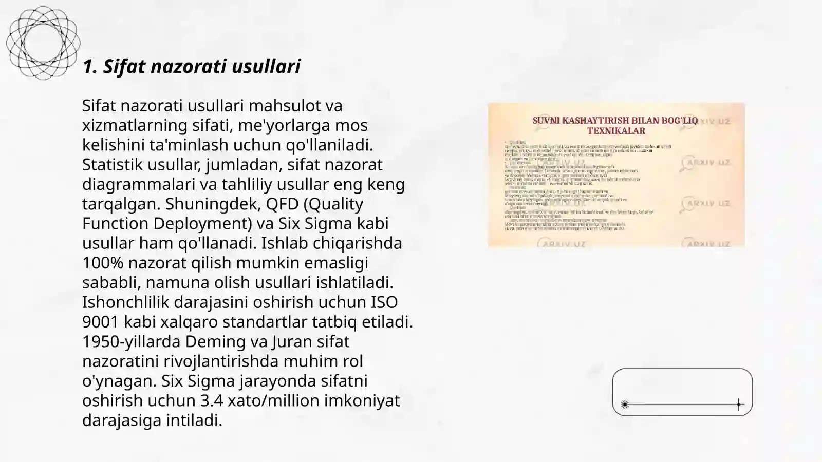 Sifat nazorati usullari 3