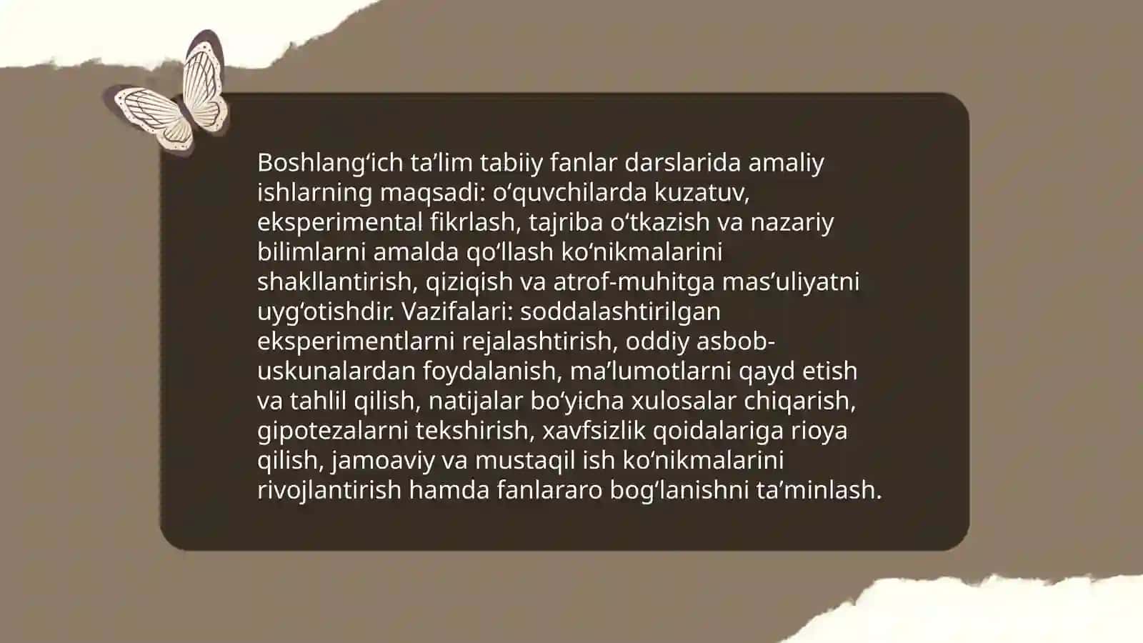 Boshlanĝich ta'lim tabiiy fanlar darslarida amaliy ishlarni tashkil etish va ularning ahamiyati 3