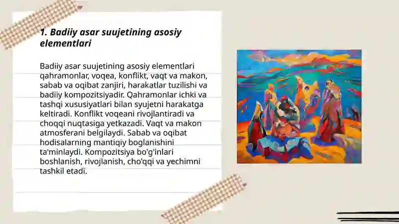 Badiiy asar suujeti 3