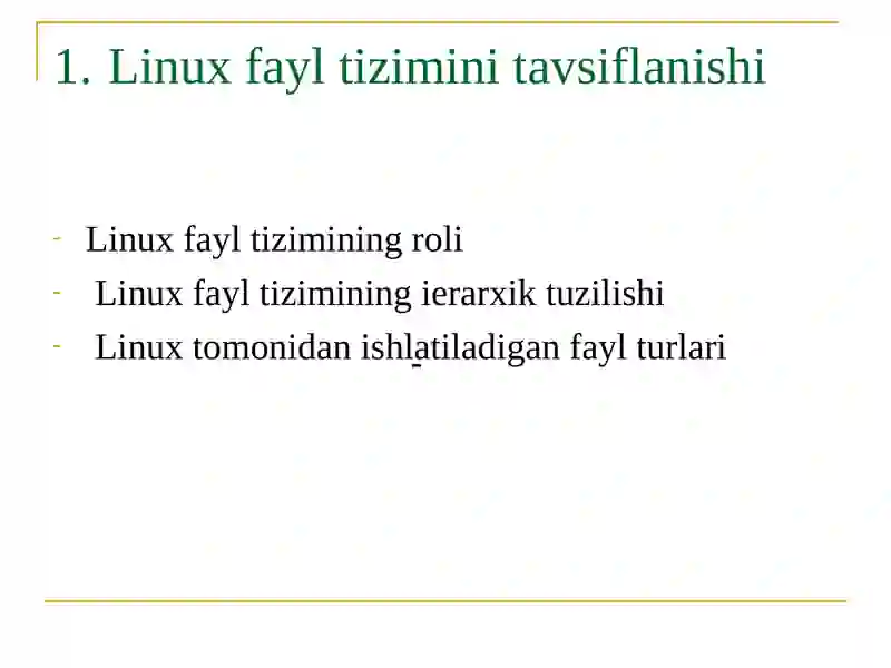 Linux fayl tizimi 3