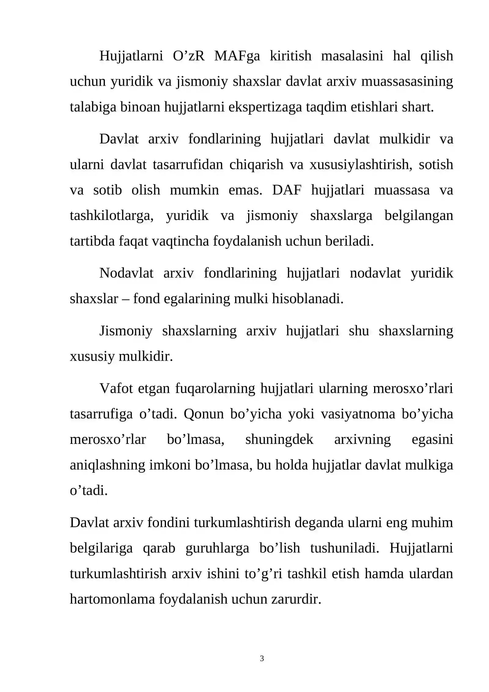 O’zbekiston Respublikasi Milliy arxiv fondidan foydalanish 3