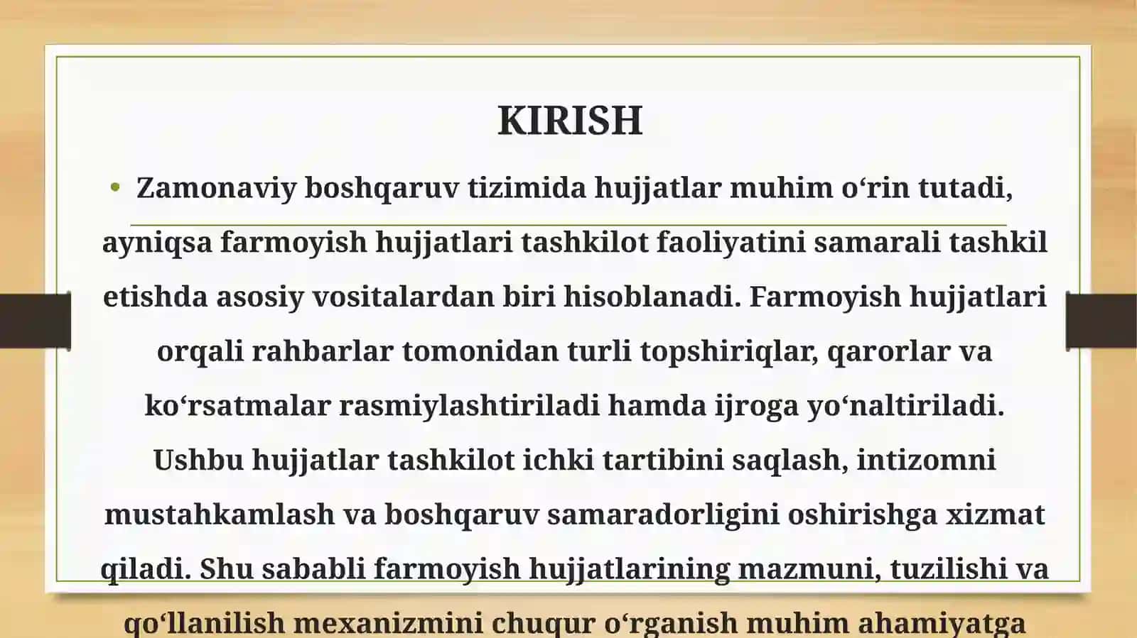 Farmoyish hujjatlari 3