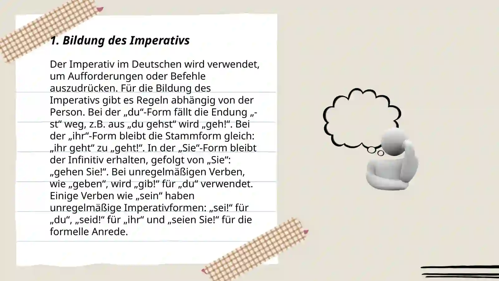 Der Imperativ 3