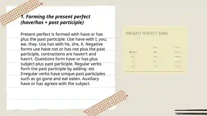 Present perfect 3